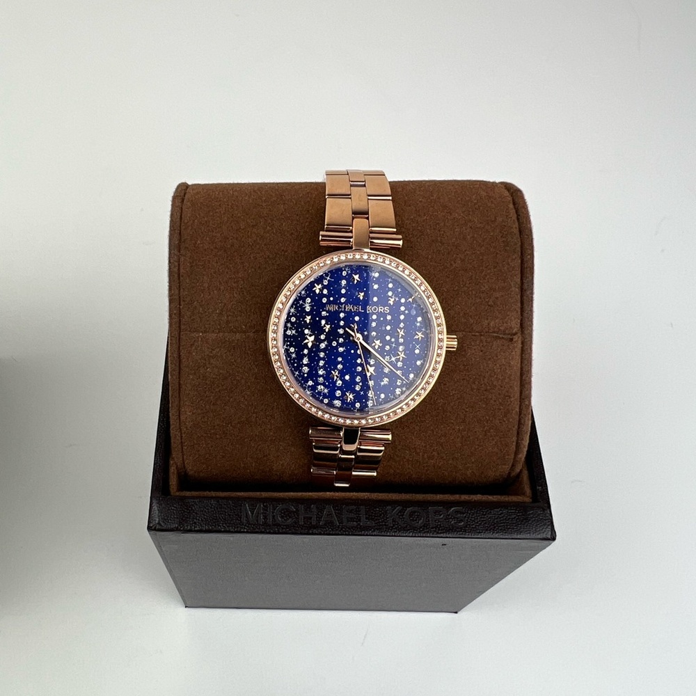 Michael Kors MK4451 Maci Rose Gold-tone Stainless Steel Bracelet Watch 34mm